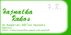 hajnalka rakos business card